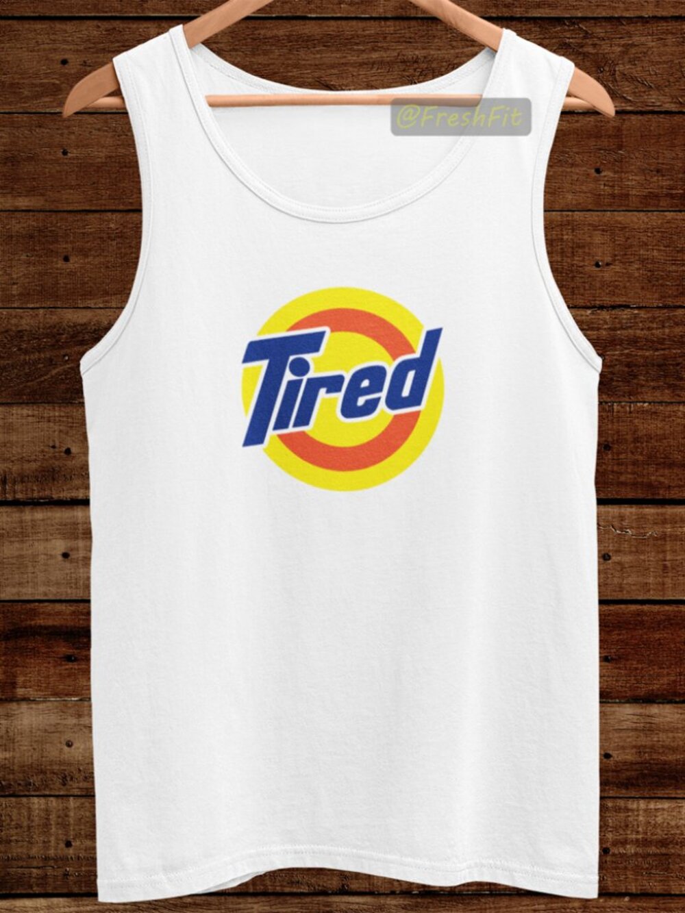 🆕Tired Tide Circle White Tank Top